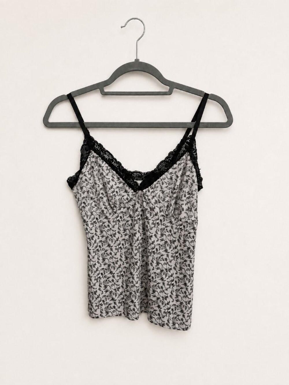 White House Black Market Floral Lace Trim Camisole S